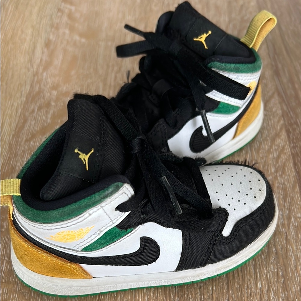 Kids Black and Gold Sneakers